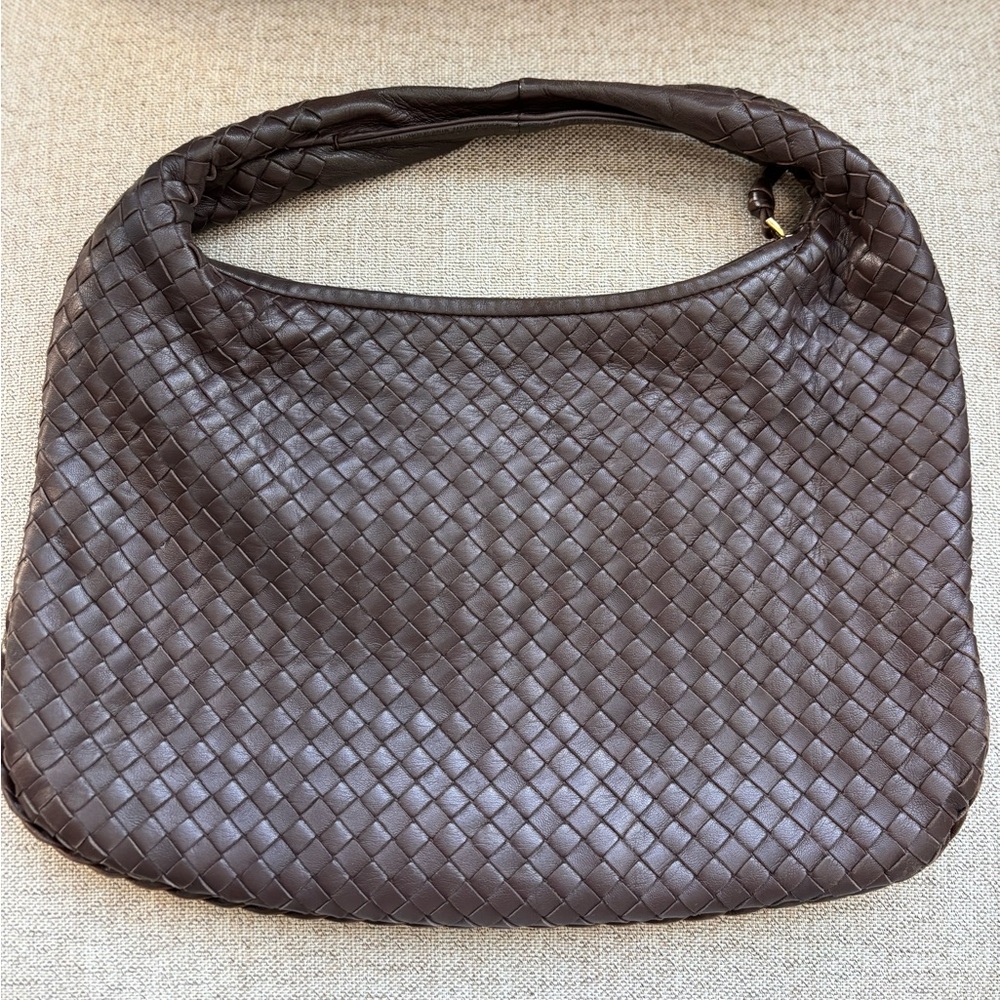 Bottega Veneta Chocolate Brown Nappa Intrecciato Medium Hobo Bag